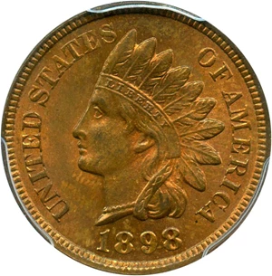 image for: 1898 1c PCGS MS64 RB