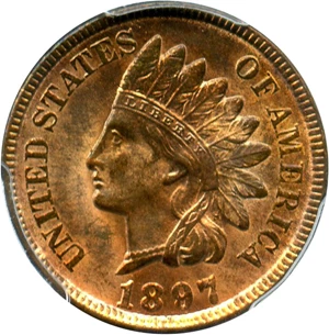 image for: 1897 1c PCGS MS63 RB
