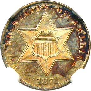 image for: 1871 3cS NGC Proof 64