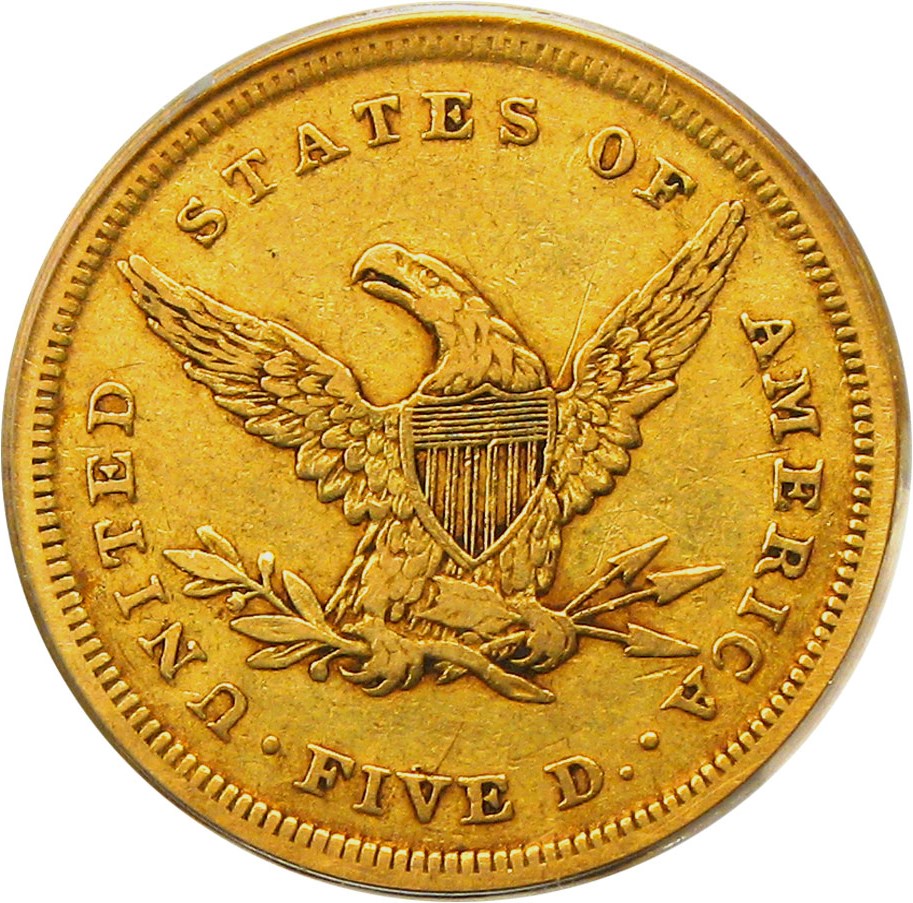 image for: 1839-D $5 PCGS/CAC VF25 (OGH)