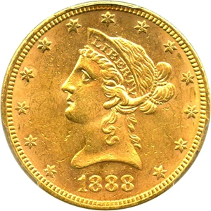 image for: 1888 $10 PCGS MS62