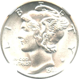 image for: 1931-D 10c NGC MS65+
