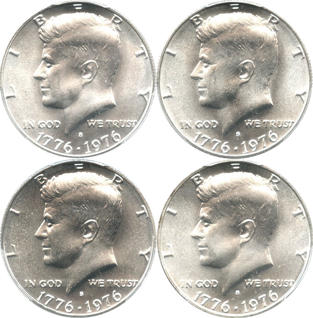 image for: Investor Lot of (4) 1976-S Kennedy 50c: All PCGS MS67 (Silver, 4 Coins Total) - No Reserve!