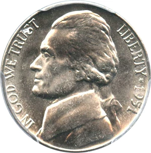 image for: 1951-S 5c PCGS MS66