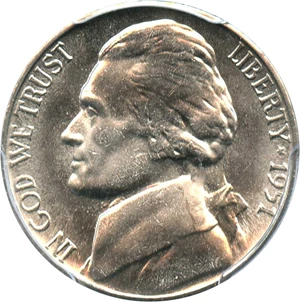 image for: 1951-S 5c PCGS MS66