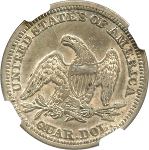 image for: 1846 25c NGC/CAC XF45