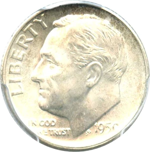 image for: 1950-S 10c PCGS MS67 FB