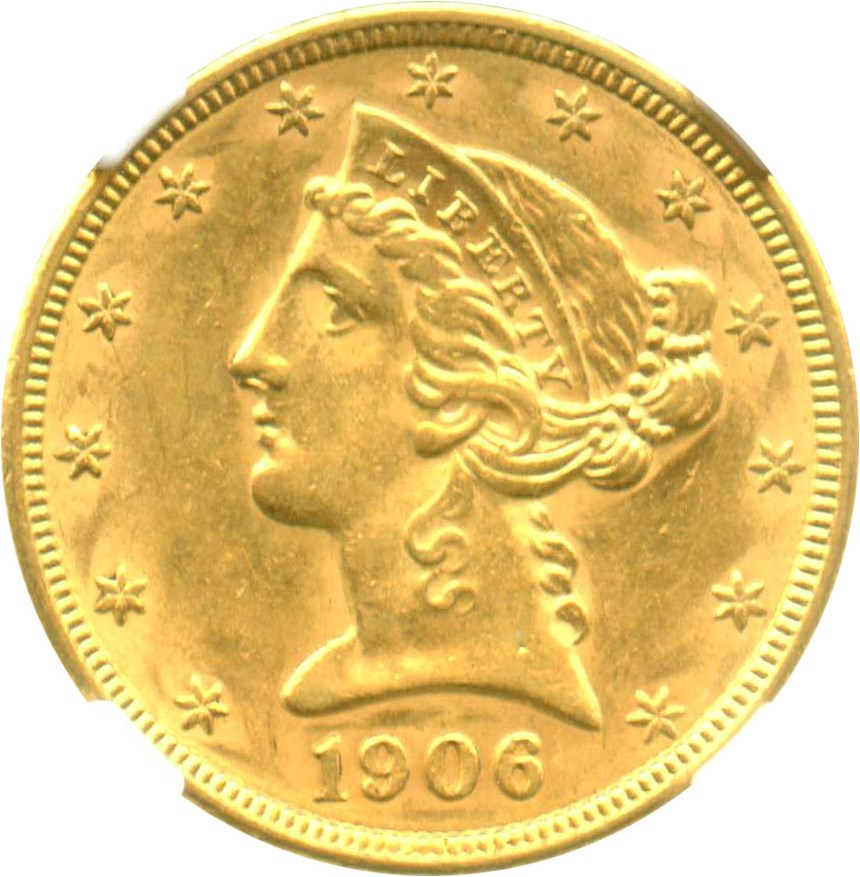 image for: 1906-D $5 NGC MS61 - No Reserve!