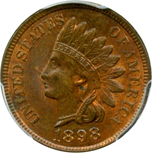 image for: 1898 1c PCGS MS64 RB