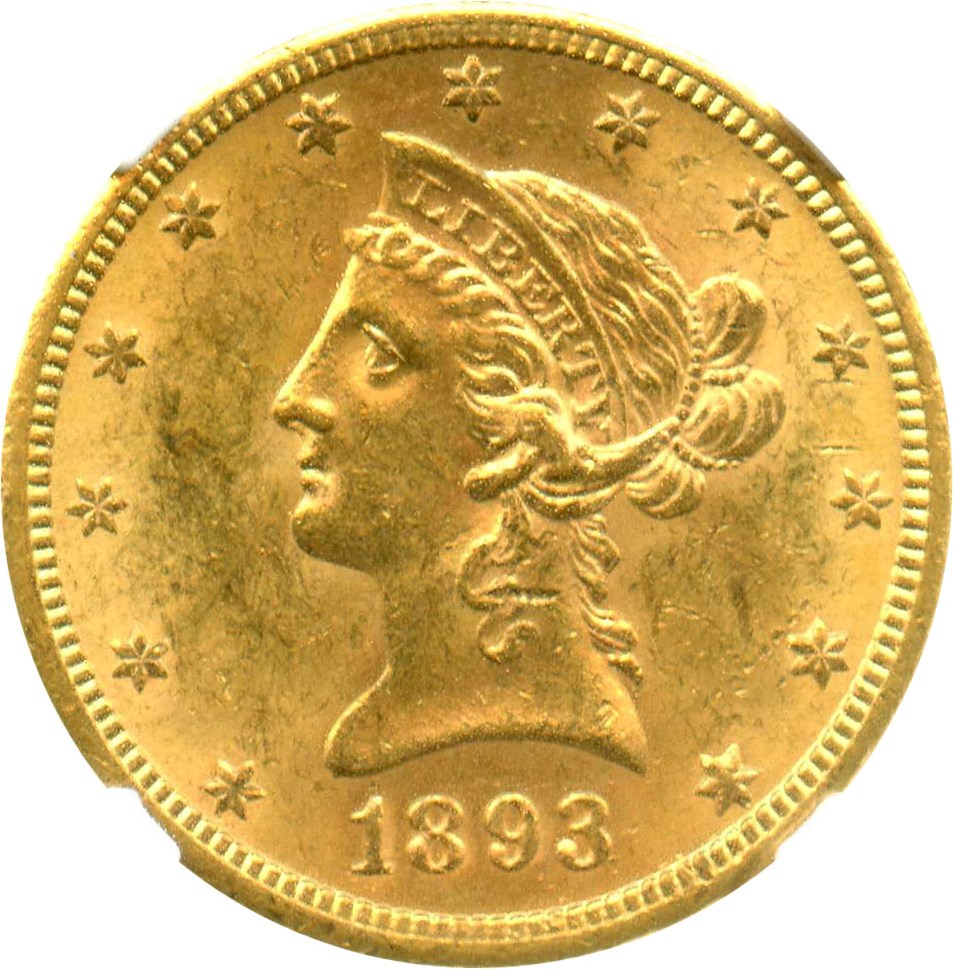 image for: 1893-S $10 NGC MS61 - No Reserve!