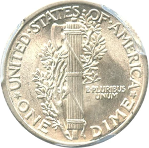 image for: 1916 Mercury 10c PCGS MS64