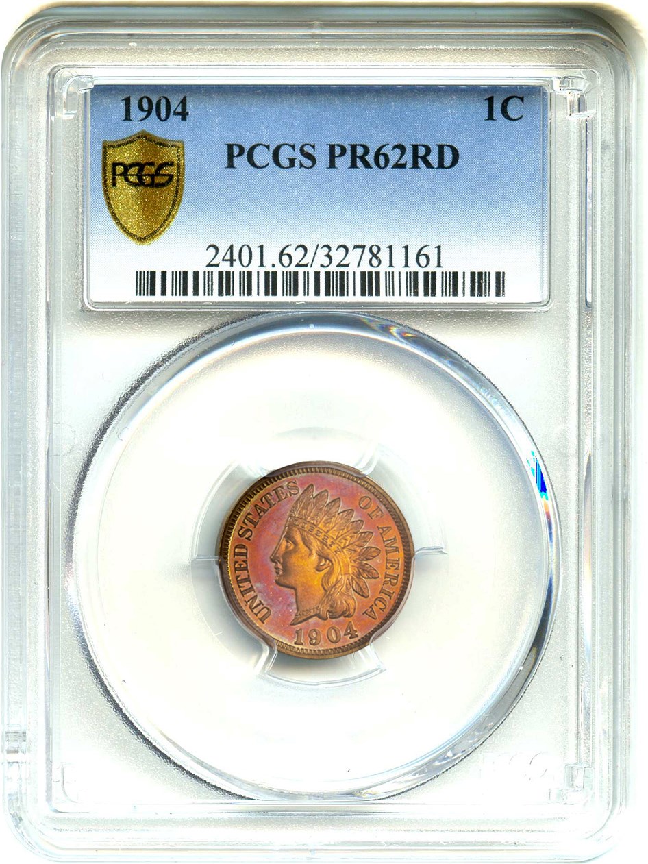 image for: 1904 1c PCGS Secure Proof 62 RD