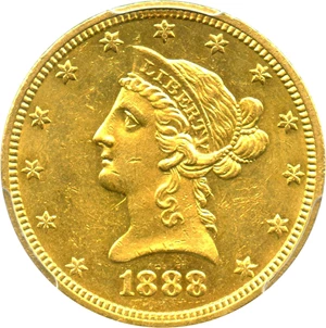 image for: 1888-O $10 PCGS MS62