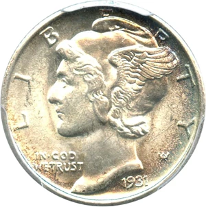 image for: 1931-S 10c PCGS MS63