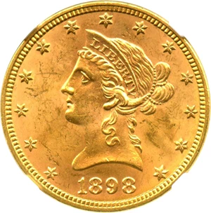 image for: 1898 $10 NGC MS63