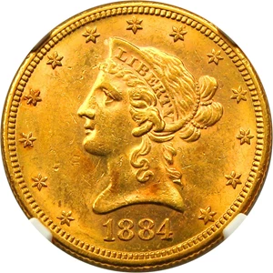 image for: 1884-S $10 NGC MS60