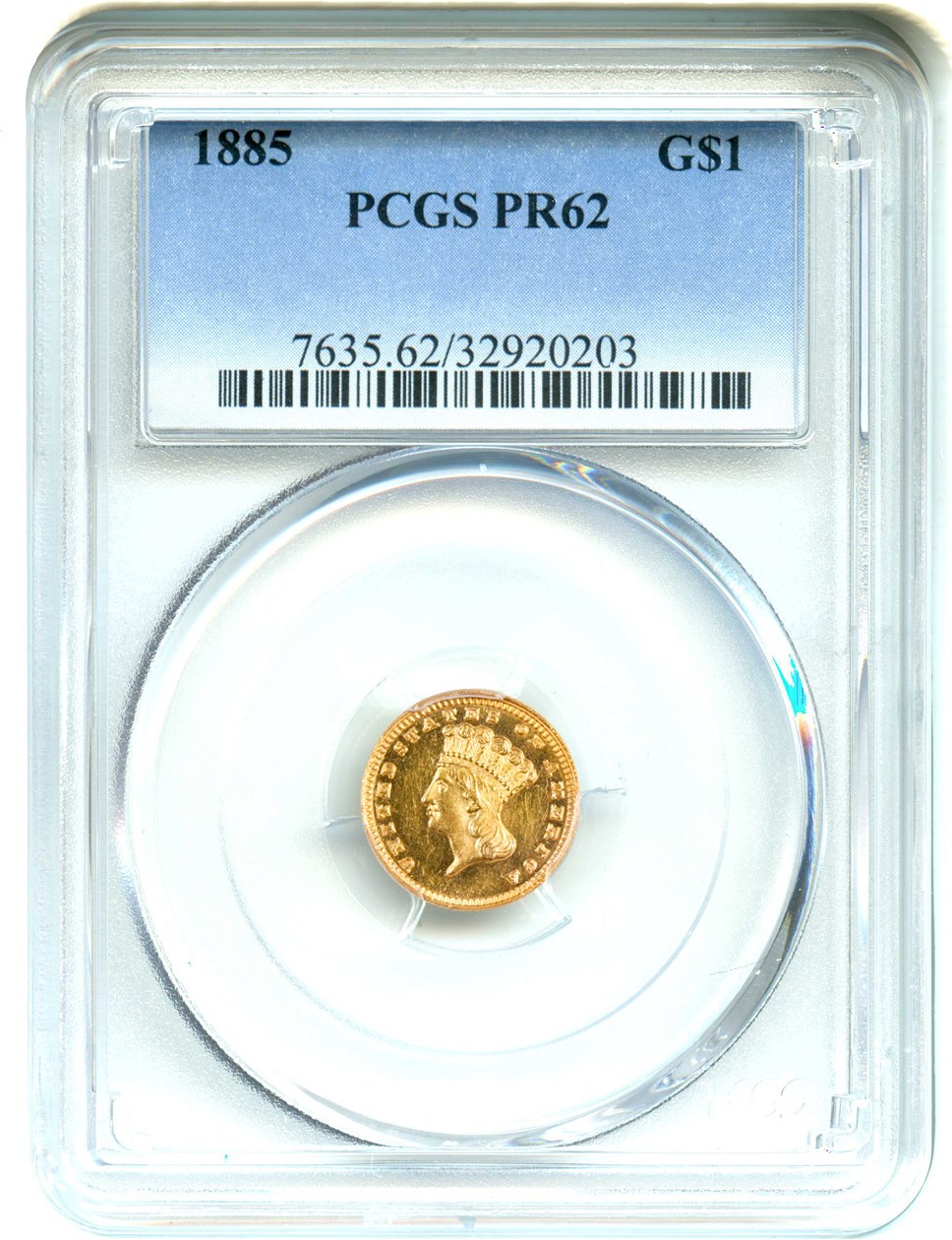 image for: 1885 G$1 PCGS Proof 62 - DLRC Discount!