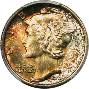 image for: 1930-S 10c PCGS MS67 FB