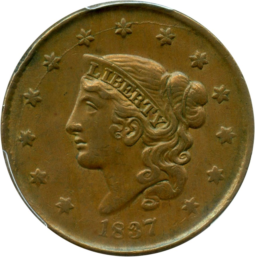 image for: 1837 1c PCGS AU53 (Small Letters)