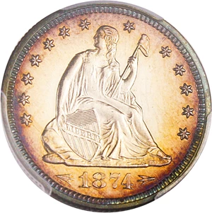 image for: 1874 25c PCGS Proof 63 (Arrows)
