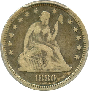 image for: 1880 25c PCGS F12