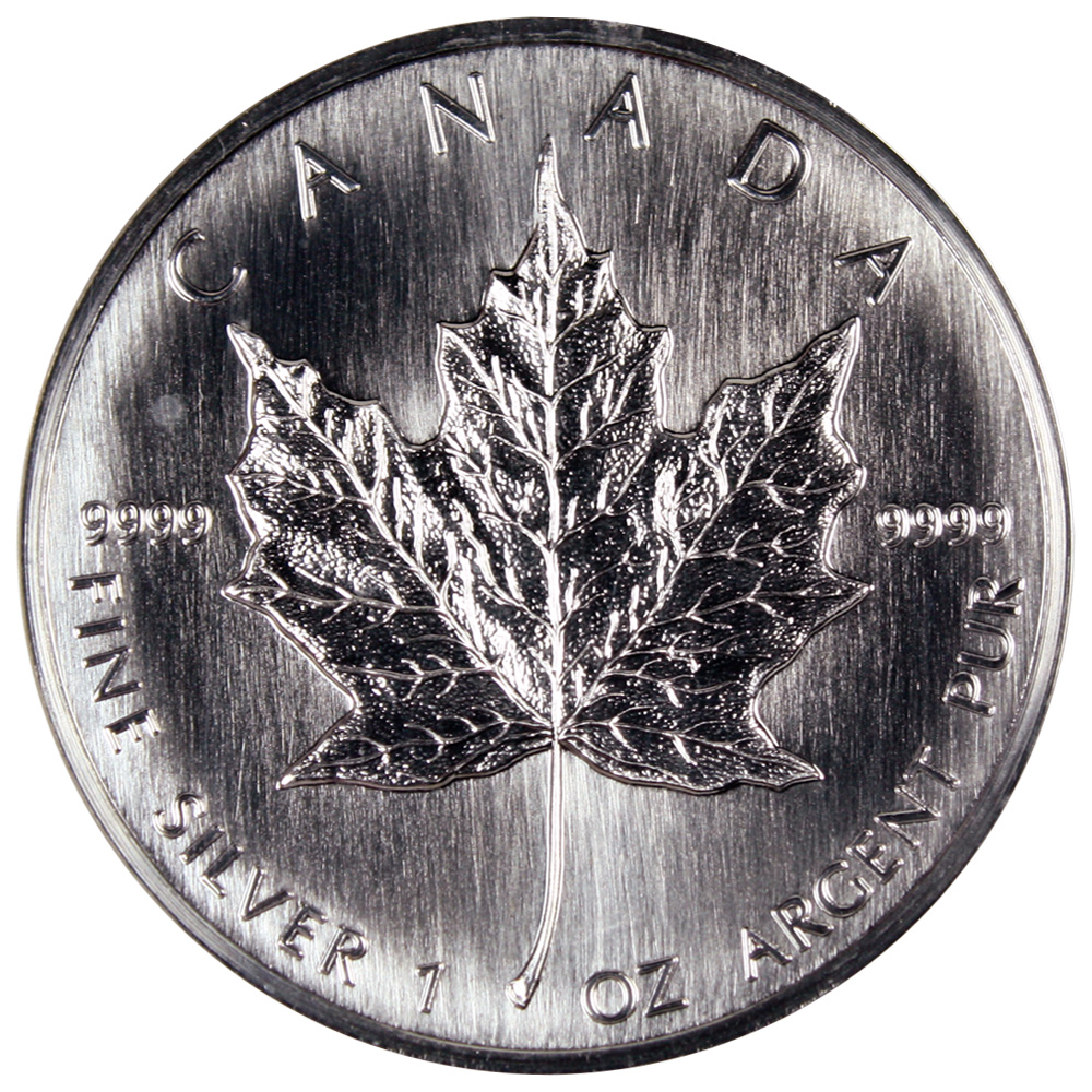 image for: Canada: 1988 & 1989 $5 Maple Leaf: NGC MS66 & MS63 (KM-163) .9997oz Silver