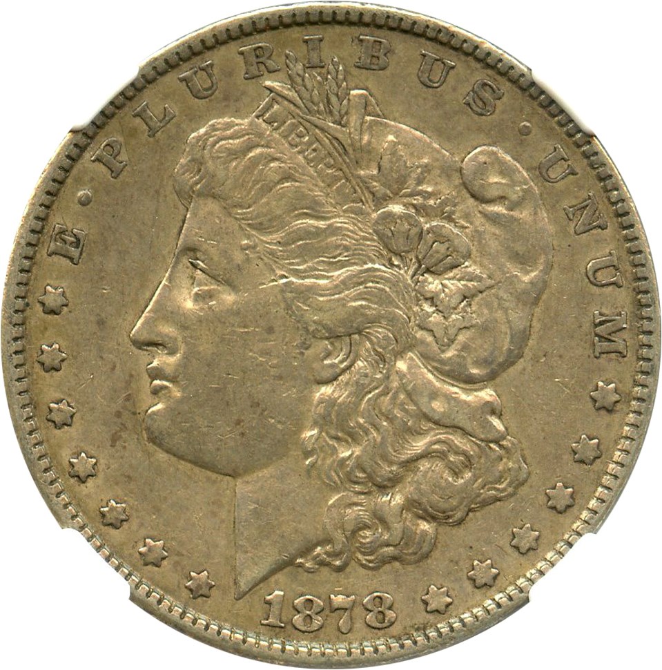 image for: 1878 7TF $1 NGC XF45 (Reverse of 1878, VAM-115, Triple Blos)
