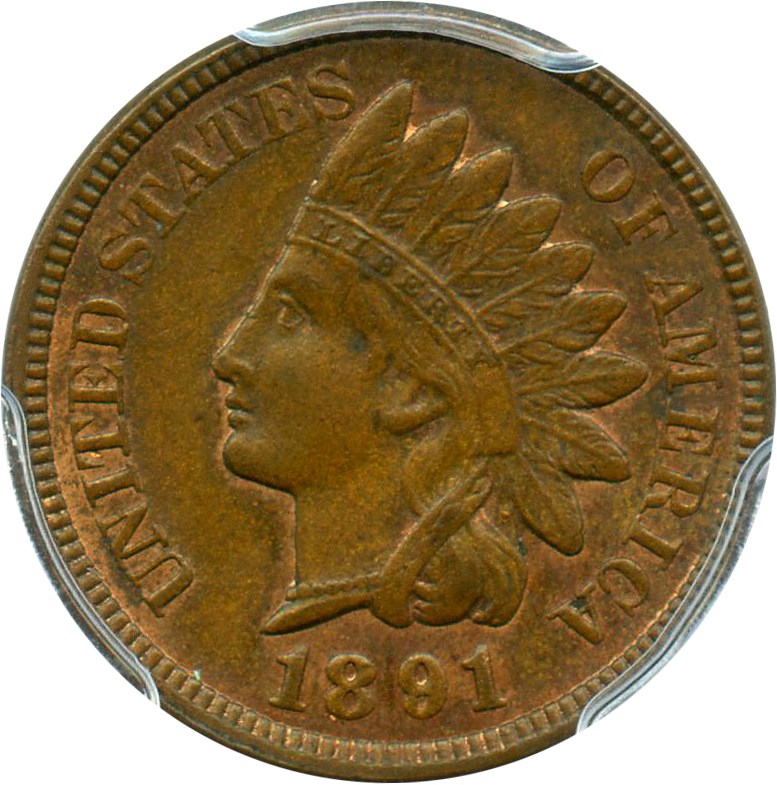 image for: 1891 1c PCGS MS62 BN