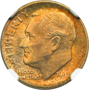 image for: 1948-S 10c NGC MS66 (Highland Collection)