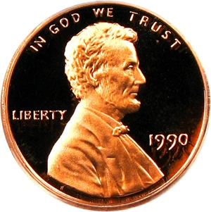 image for: 1990 No S 1c PCGS Proof 68 RD DCAM