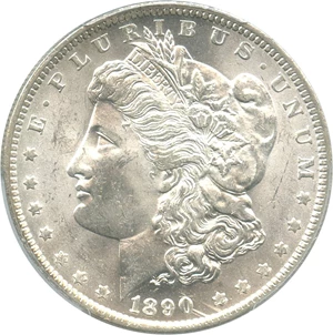 image for: 1890-O $1 PCGS/CAC MS63+ (VAM-10, Comet Variety)