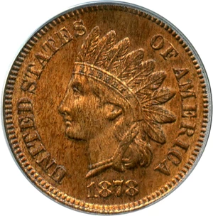 image for: 1878 1c PCGS MS64 RB