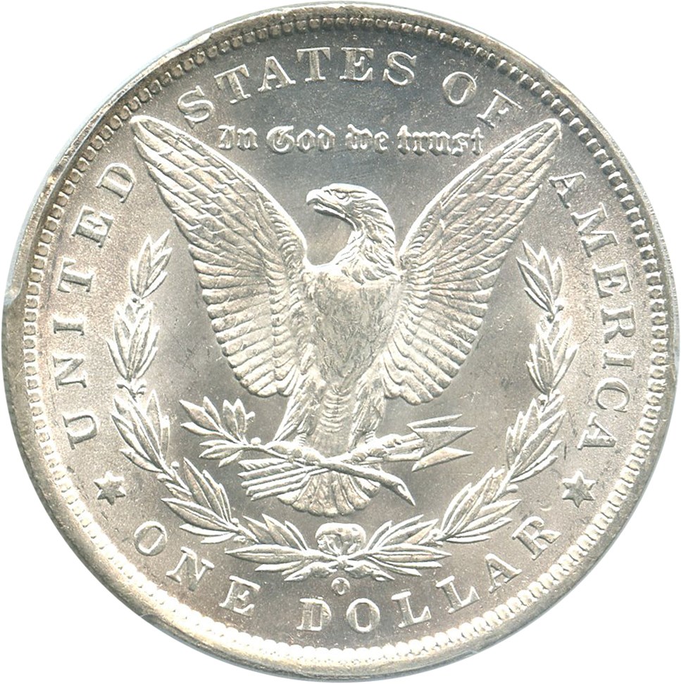 image for: 1890-O $1 PCGS/CAC MS63+ (VAM-10, Comet Variety)