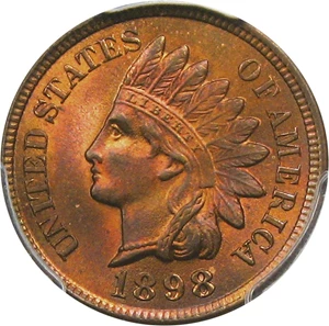 image for: 1898 1c PCGS/CAC MS65 RB