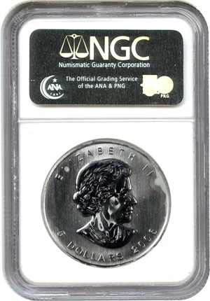 image for: Canada: 2008 $5 Maple Leaf Vancover 2010 Olympics NGC MS69 (KM-800a) .9999oz Silver