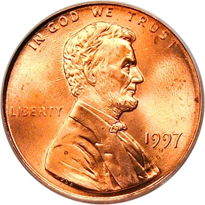 image for: 1997 1c PCGS MS65 RD (FS-101, Doubled Ear, FS-043)