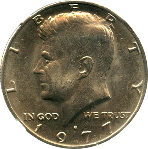 image for: 1977-D 50c NGC MS65 (Double Die Obverse, FS-101)
