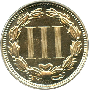 image for: 1874 3cN PCGS/CAC Proof 66 CAM