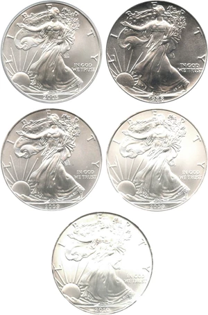image for: Collector Lot of Assorted Silver Eagle $1: All PCGS/NGC MS69 (5 Coins) - No Reserve!