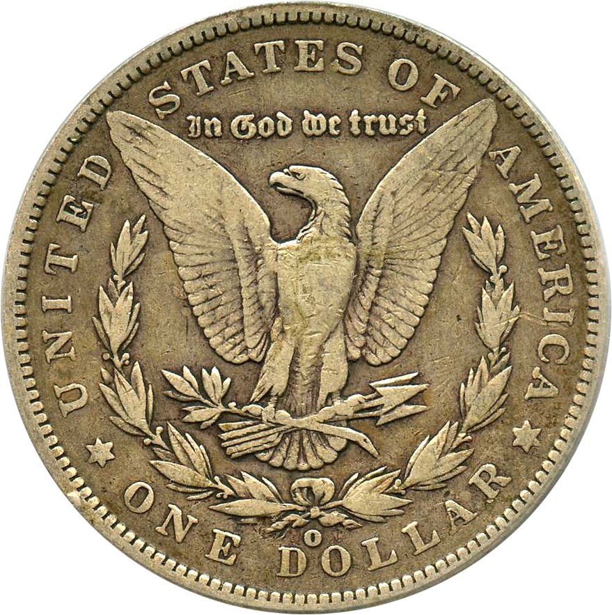 image for: 1900-O/CC $1 PCGS F12 (VAM-8, O/CC)