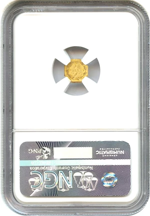image for: 1871 Cal. Gold 25c NGC AU58 (BG-770)