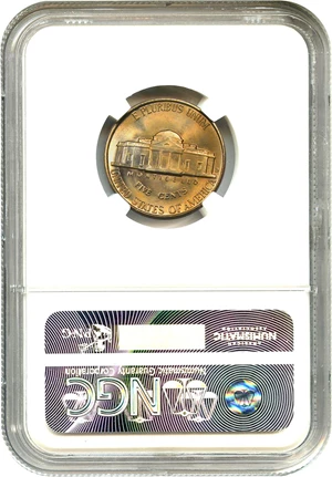 image for: 1939-D 5c NGC MS67 5FS (Reverse of 1938)