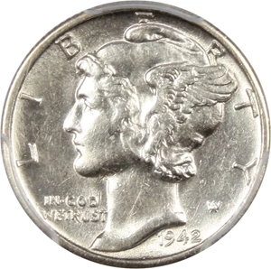 image for: 1942/1-D 10c PCGS AU55 FB