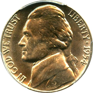 image for: 1954-S/D 5c PCGS MS65