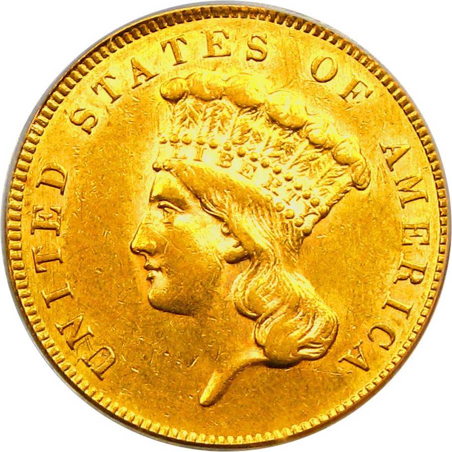 image for: 1862 $3 PCGS/CAC AU58