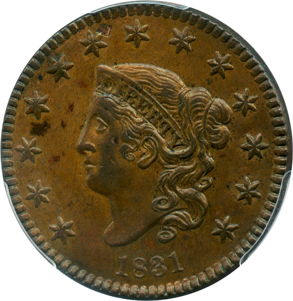 image for: 1831 1c PCGS AU55 (Large Letters)