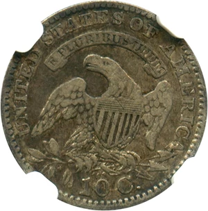 image for: 1828 10c NGC F15 (Small Date, JR-1)