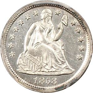 image for: 1858 10c PCGS MS63