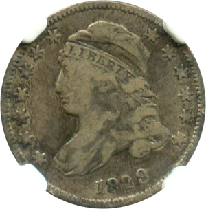 image for: 1828 10c NGC F15 (Small Date, JR-1)