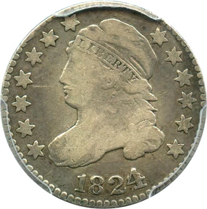 image for: 1824/2 10c PCGS VG-08